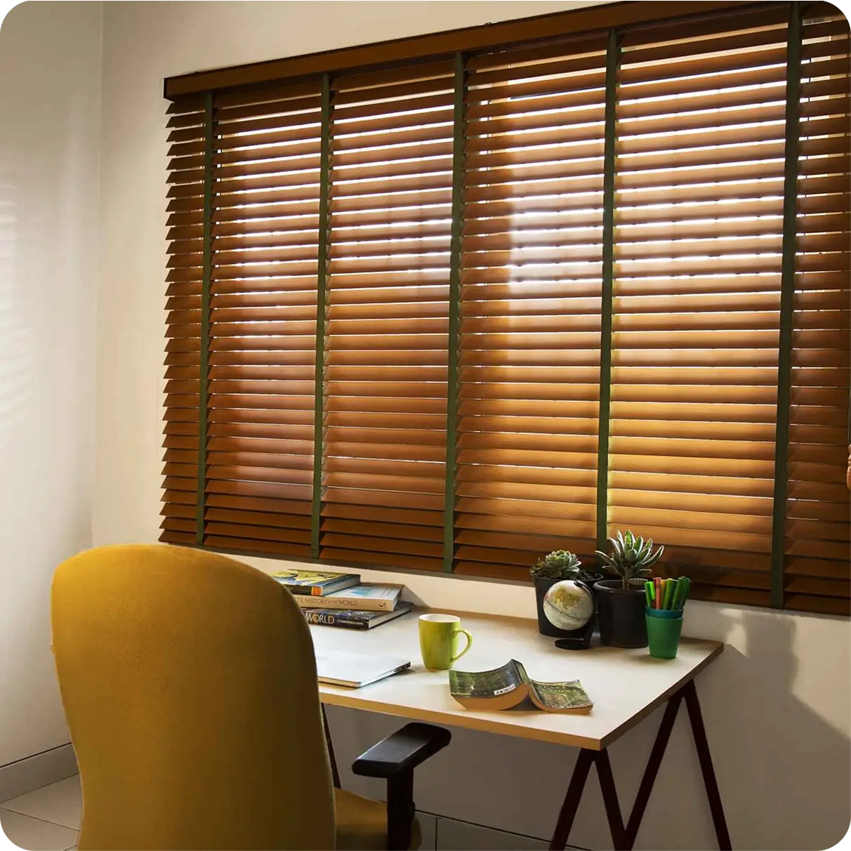 Wooden Window Blinds for Office