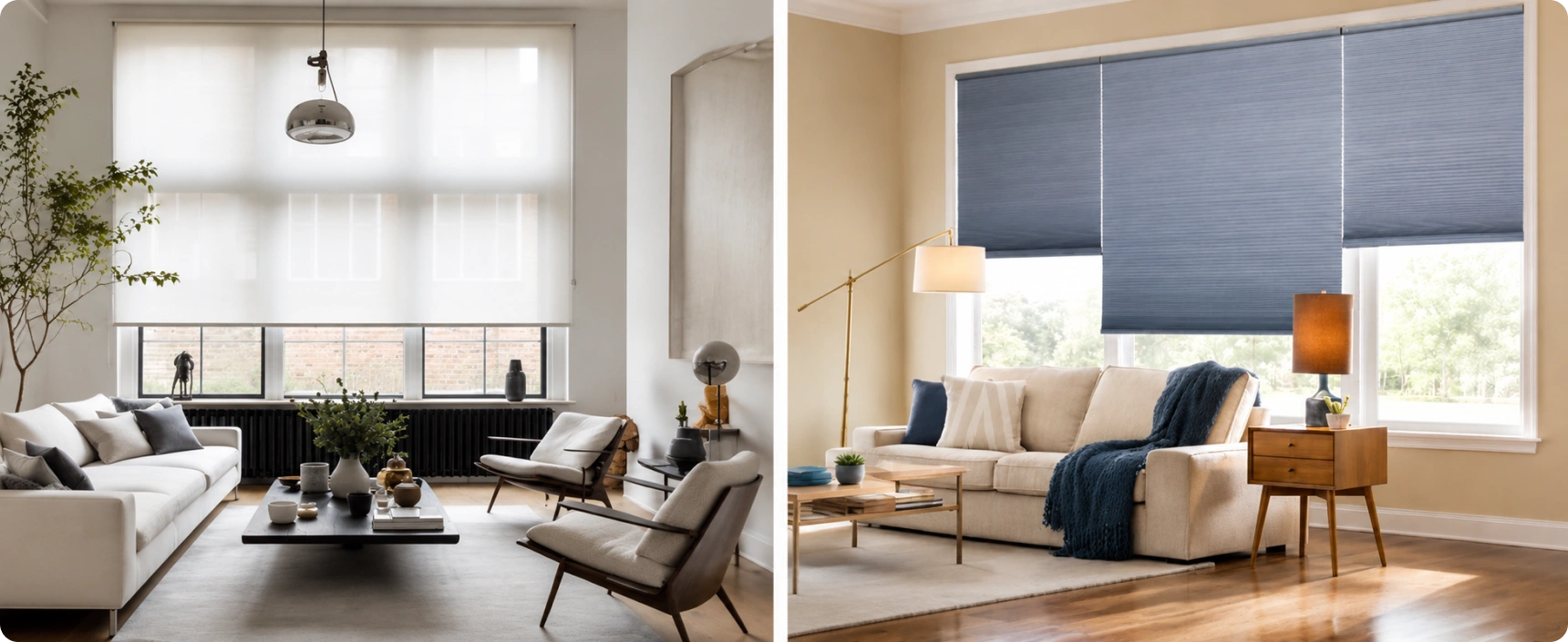 Cellular Blinds vs Roller Blinds