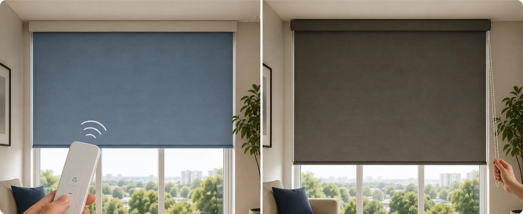 Motorized Blinds vs Manual Blinds